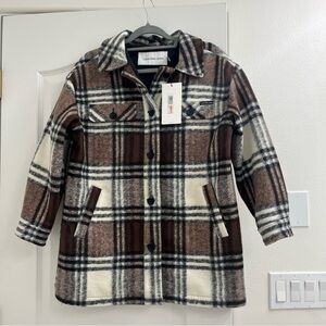 Calvin Klein Plaid Shirt Jacket - NWT - Petite Small